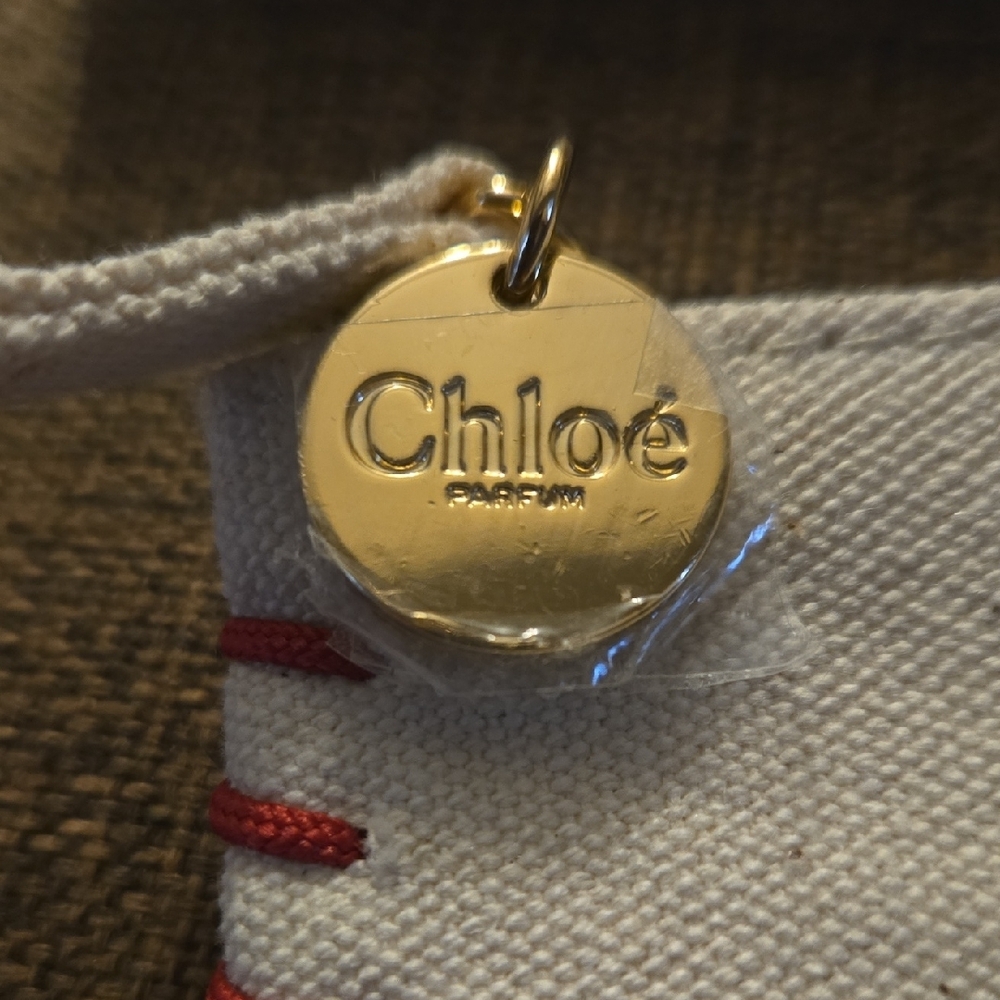 Chloé Canvas Pouch with Gold Charm. GWP. - Picture 2 of 3
